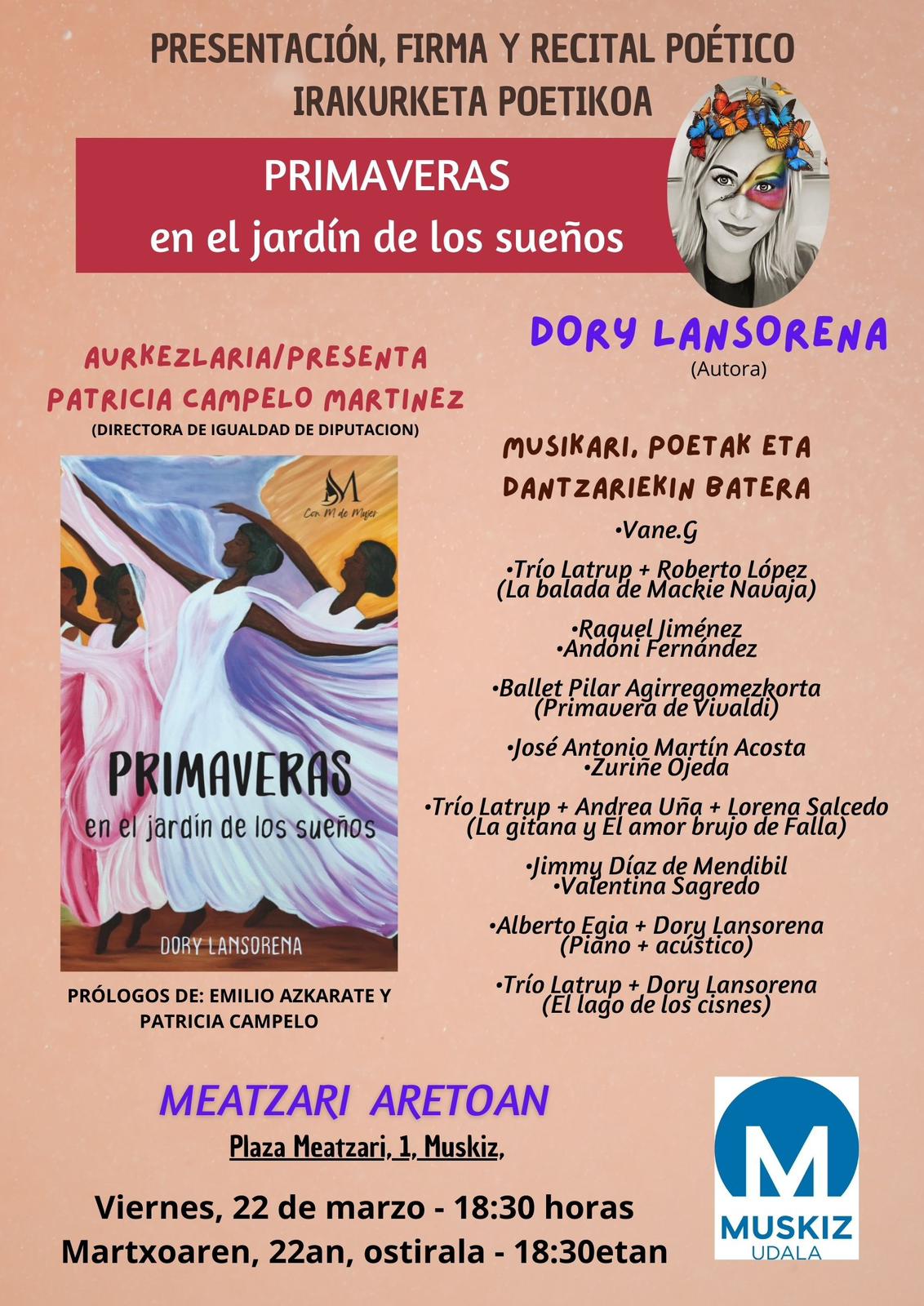 Presentación, firma y recital poético de PRIMAVERAS